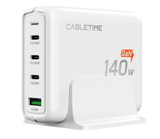 Изображение товара Зарядное устройство сетевое CABLETIME CT-GAN140-PWE