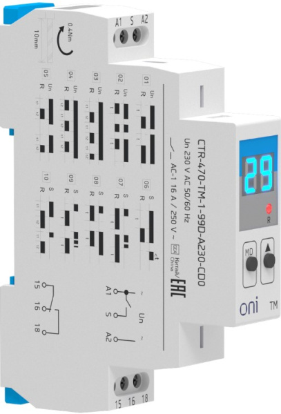 Изображение товара Реле времени ONI CTR-470-TM-1-99D-A230-CD0