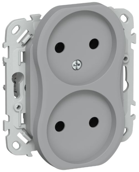 Изображение товара Розетка двухместная без заземления IEK FI-R20-10-1-K03