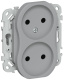 фото Розетка двухместная без заземления  IEK FI-R20-10-1-K03 в Санкт-Петербургe