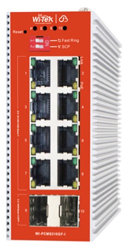 

Коммутатор управляемый Wi-Tek WI-PCMS310GF-I v2 промышленный управлямый L2+, PoE 120 Вт, 8GE+2SFP, WI-PCMS310GF-I v2