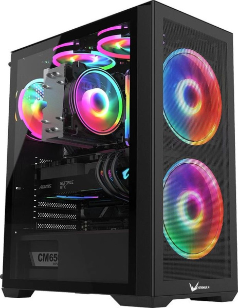 Изображение товара Корпус Formula V Air Power G5 DUO Midi-Tower с хорошей вентиляцией и стеклянной боковиной