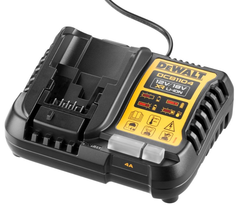 

Зарядное устройство DeWALT DCB1104 12/20/60 В для "сдвижных" батарей Li-Ion, ток 4.0A, DCB1104