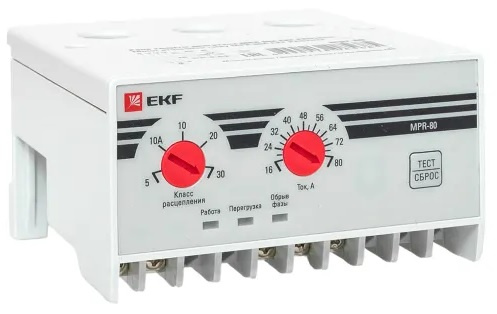 Изображение товара Реле защиты двигателя EKF mpr-80 для асинхронных электродвигателей 80А