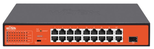 Изображение товара Коммутатор Wi-Tek WI-PS518G v4 стоечный неуправляемый с пассивным охлаждением