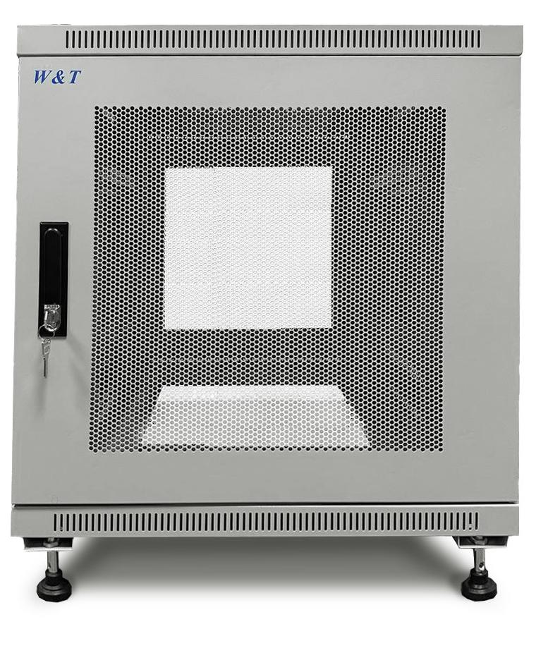 

Шкаф напольный 19", 12U W&T D126080GWTWOF 600x800 мм, передняя дверь перф., задняя перф., цвет серый. Без вент., D126080GWTWOF