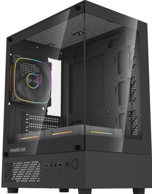 

Корпус mATX Powercase Vision Micro M1 ARGB CVMM1B-A3 без БП, черный, боковая панель из закалённого стекла, 2*USB 2.0, USB 3.0, Vision Micro M1 ARGB