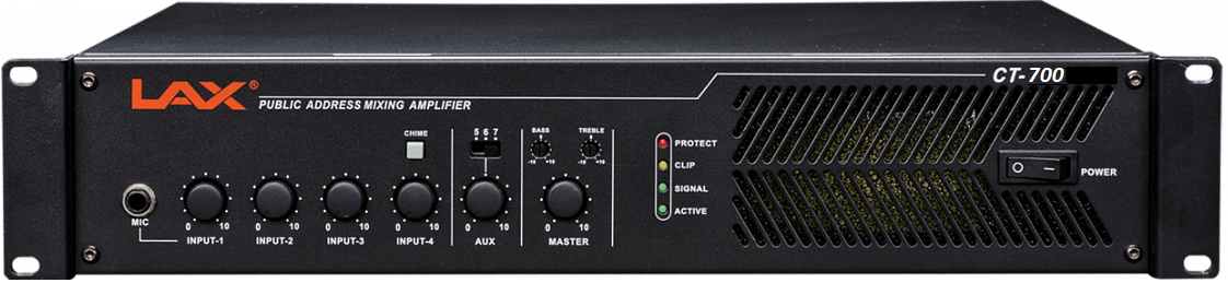 

Усилитель мощности LAX CT700 300W/8Ом/70V, 100V,2U 20Hz-20kHz 300 ватт, CT700