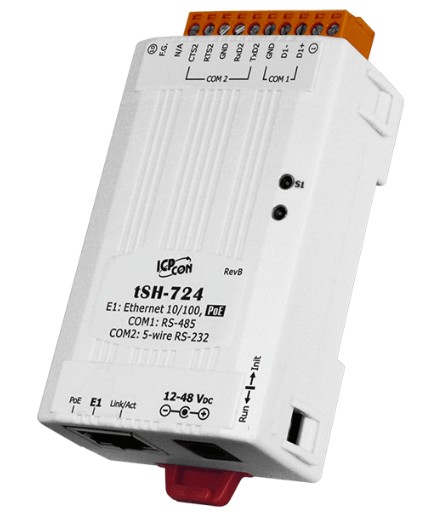 

Преобразователь ICP DAS tSH-724 Tiny Serial Port Sharer with PoE and 1 RS-232 and 1 485 Ports (RoHS), tSH-724