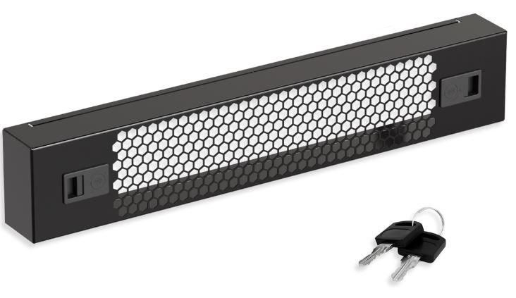 

Защитный экран SYSMATRIX PS 0200.9000 2U, перфорированный 19 дюймов, черный RAL 9004, PS 0200.9000