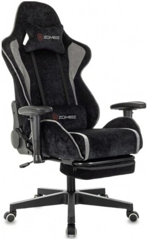 

Кресло игровое ZOMBIE Drift/F B черный/серый крестовина пластик. подставка для ног, Drift/F B