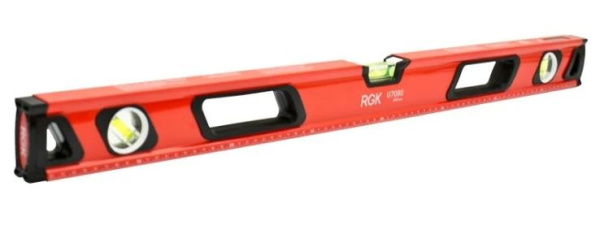 Изображение товара Строительный уровень RGK U7080 80 см магнит и смотровое окошко