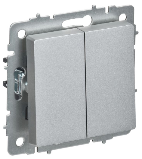 Изображение товара IEK BR-V23-0-10-K47 Перекрестный выключатель 2 клавиши серия BRITE