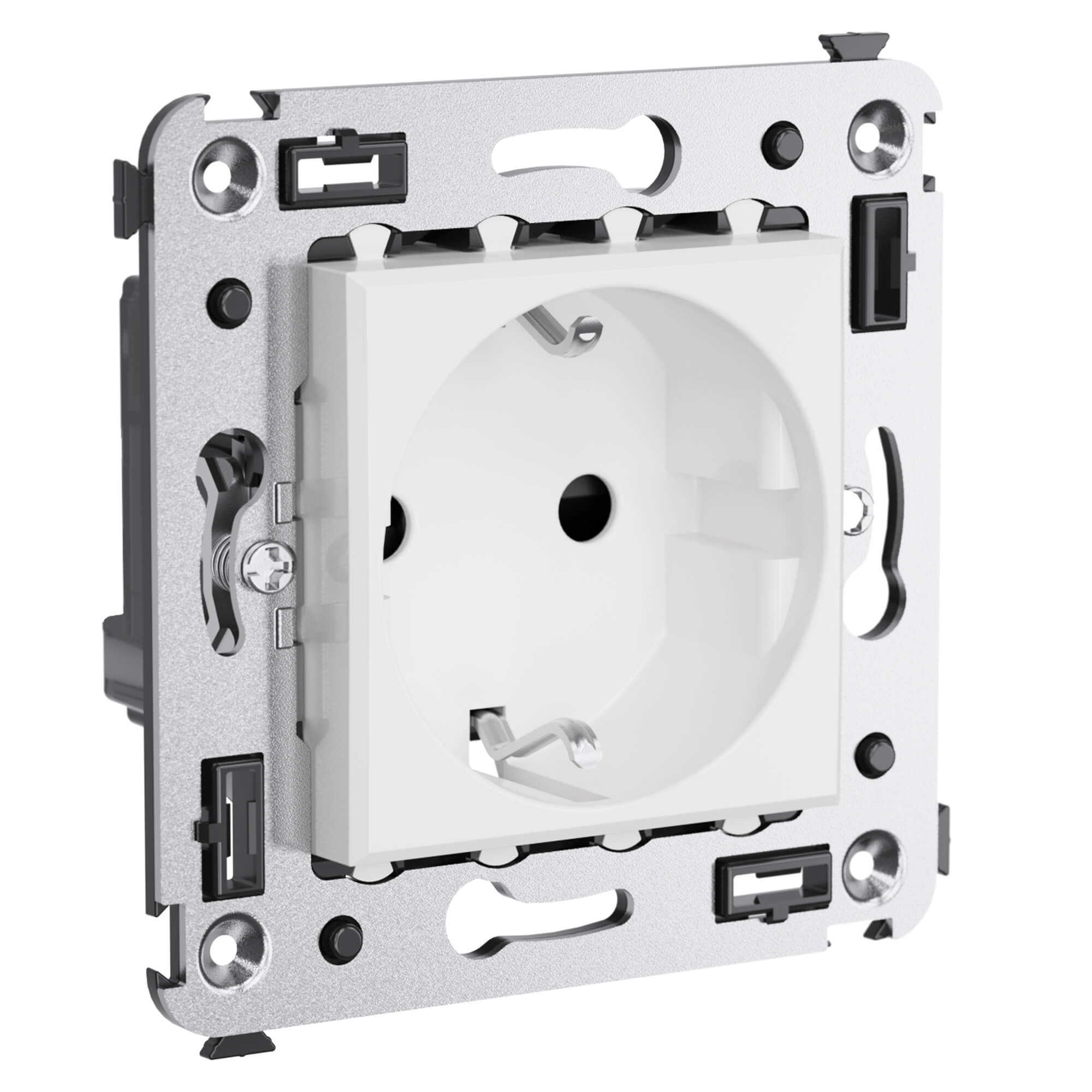 

Розетка DKC 4400003 в стену, 2P+E, с з/ш, "Белое облако", "Avanti", 4400003