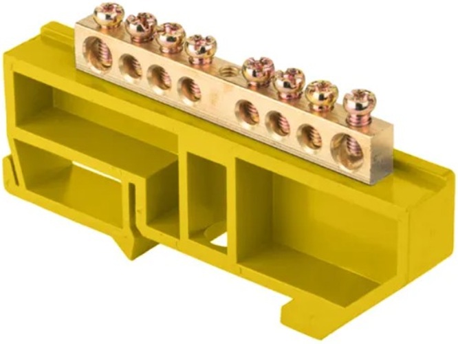 

Шина EKF sn0-63-08-dz "0" N (6x9мм) 8 отв. латунь желтый изолятор на DIN-рейку, sn0-63-08-dz