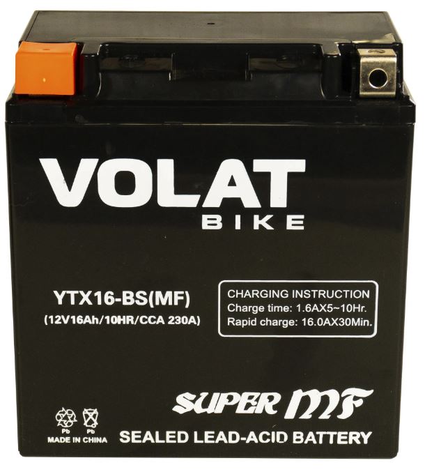 Батарея VOLAT YTX16-BS(MF)Volat