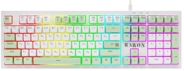 Изображение товара Проводная игровая клавиатура Defender Karon GK-129 с RGB подсветкой и функциями гейминга