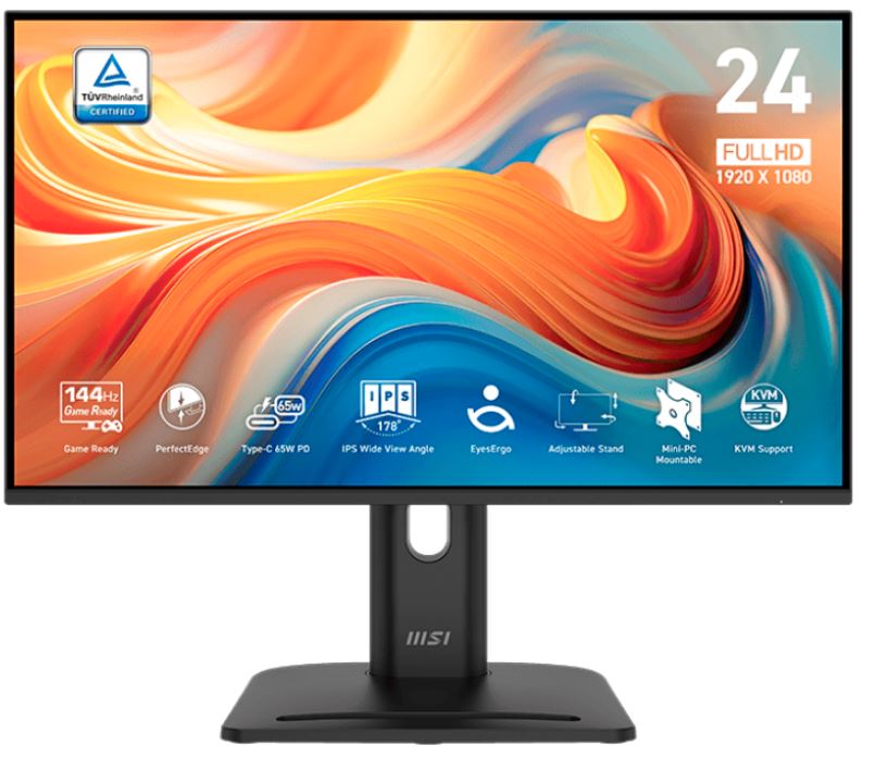 

Монитор 23,8" MSI PRO MP245PHG E14 9S6-3PE69M-014 1920x1080, 16:9, IPS, 300cd/m, 1500:1, 100M:1, 178°/178°, HDMI, DP, USB-C, 2*USB-A, USB-B, 144Hz, Sp, PRO MP245PHG E14