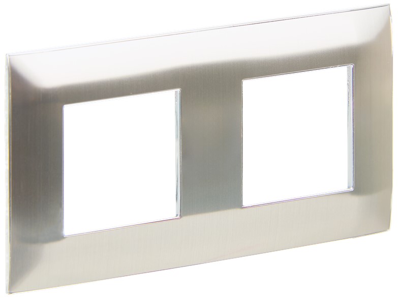 

Рамка двойная IEK SK-M22-M-K50 SKANDY SK-F32N металл никель, SK-M22-M-K50