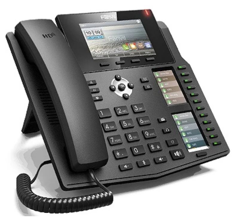 

Телефон VoiceIP Fanvil X6U 20 линий SIP, 2х10/100/1000, осн. цветной дисплей 480x272, записная нкига на 2000, IPv6. 60 клавиш быстрого набора, POE, X6U