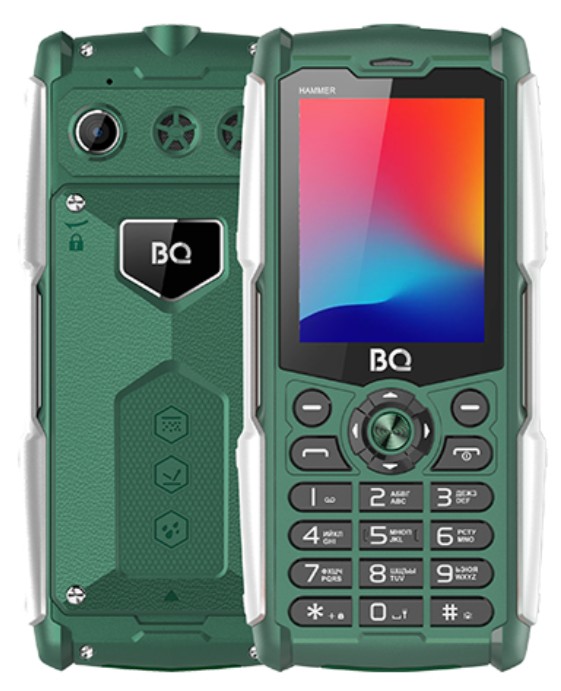 

Мобильный телефон BQ 2449 Hammer Green 2.4", BT, 0.08MP, SIM:2, 4000 mAh, 2449 Hammer Green
