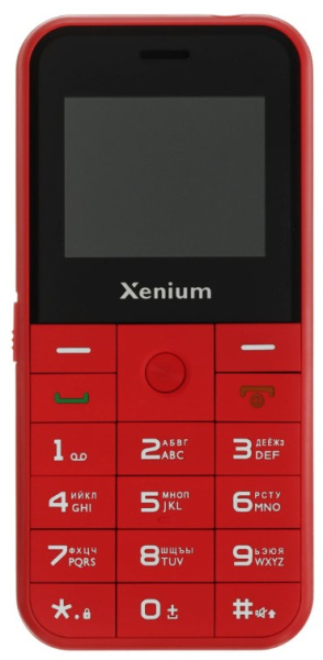 Изображение товара Мобильный телефон Xenium X718 в красном исполнении с двумя SIM и картой Micro SD