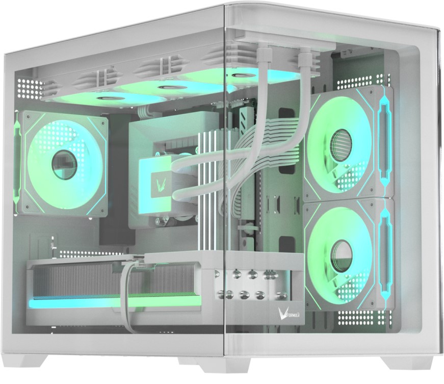 

Корпус mATX Formula V Crystal U2M Floe White без БП, боковая панель из закалённого стекла, USB 3.1, USB Type-C, Crystal U2M Floe White