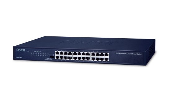 Коммутатор Planet FNSW-2401 24х10/100TX, питание 100~240V AC, установка в стойку, 0С~50C