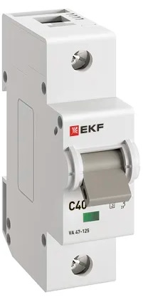 

Автоматический выключатель EKF mcb47125-1-40C ВА 47-125 1P 40А (C) 15кА PROxima, mcb47125-1-40C