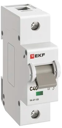 Изображение товара Автоматический выключатель EKF mcb47125-1-40C 40А IP20 серия PROxima