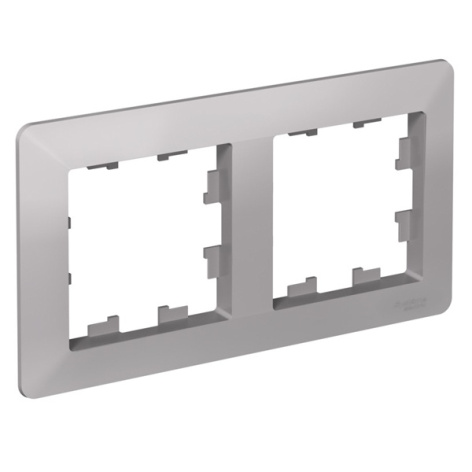 Изображение товара Рамка двойная Systeme Electric AtlasDesign Air 2 поста алюминий IP20