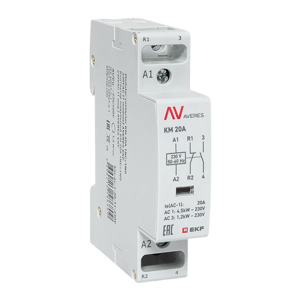 

Контактор модульный EKF km-av-1-20-11-230V КМ 20А 1NC+1NO 230VAC (1 мод.) AVERES, km-av-1-20-11-230V