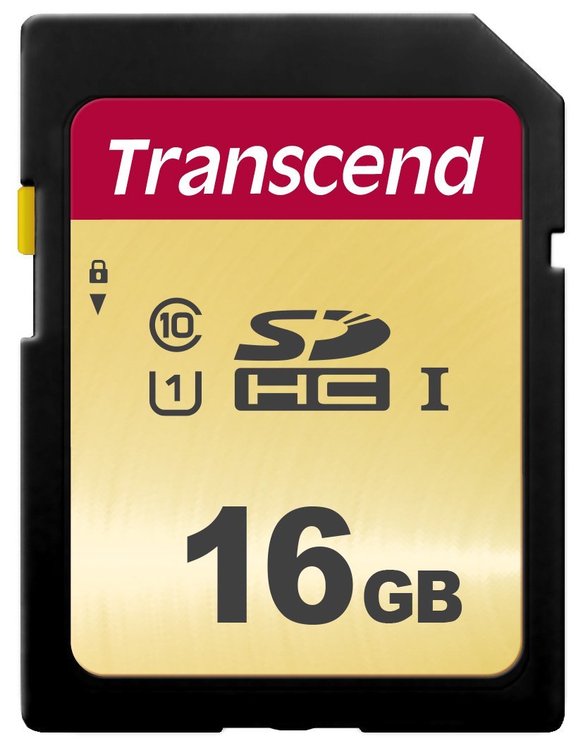 

Карта памяти 16GB Transcend TS16GSDC500S SDHC Class 10 U1 500S, MLC, TS16GSDC500S