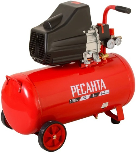 Изображение товара Масляный поршневой компрессор Ресанта КП-50/240М 1600 Вт для строительных работ