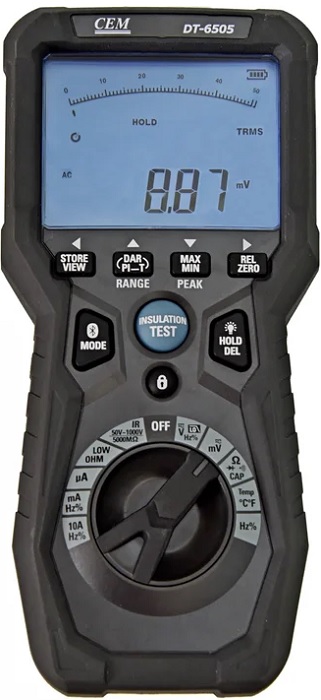 

Мультиметр CEM DT-6505 CEM 875184 тестер изоляции, микроомметр высокого разрешения TRMS, DT-6505