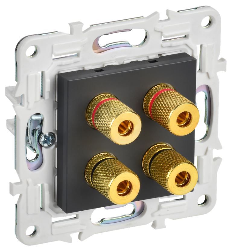 

Розетка аудио IEK SK-S40-K48 SKANDY SK-A01T Титан, SK-S40-K48