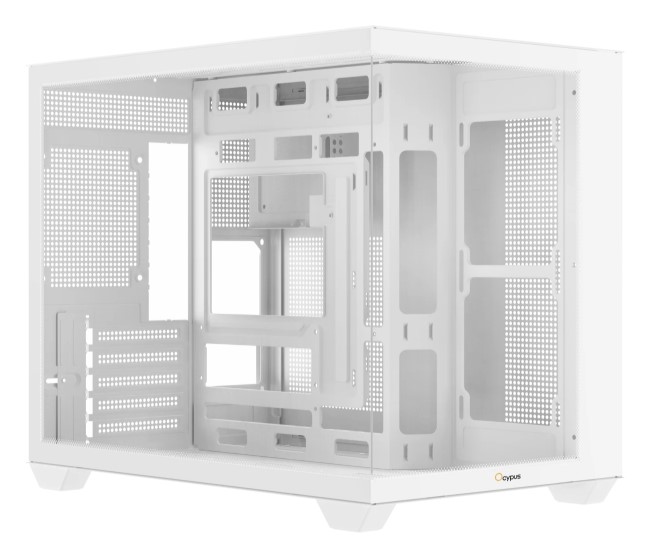 Корпус mATX Ocypus Gamma C54 без БП, боковая панель из закалённого стекла, USB Type-C, 2*USB 3.0, белый