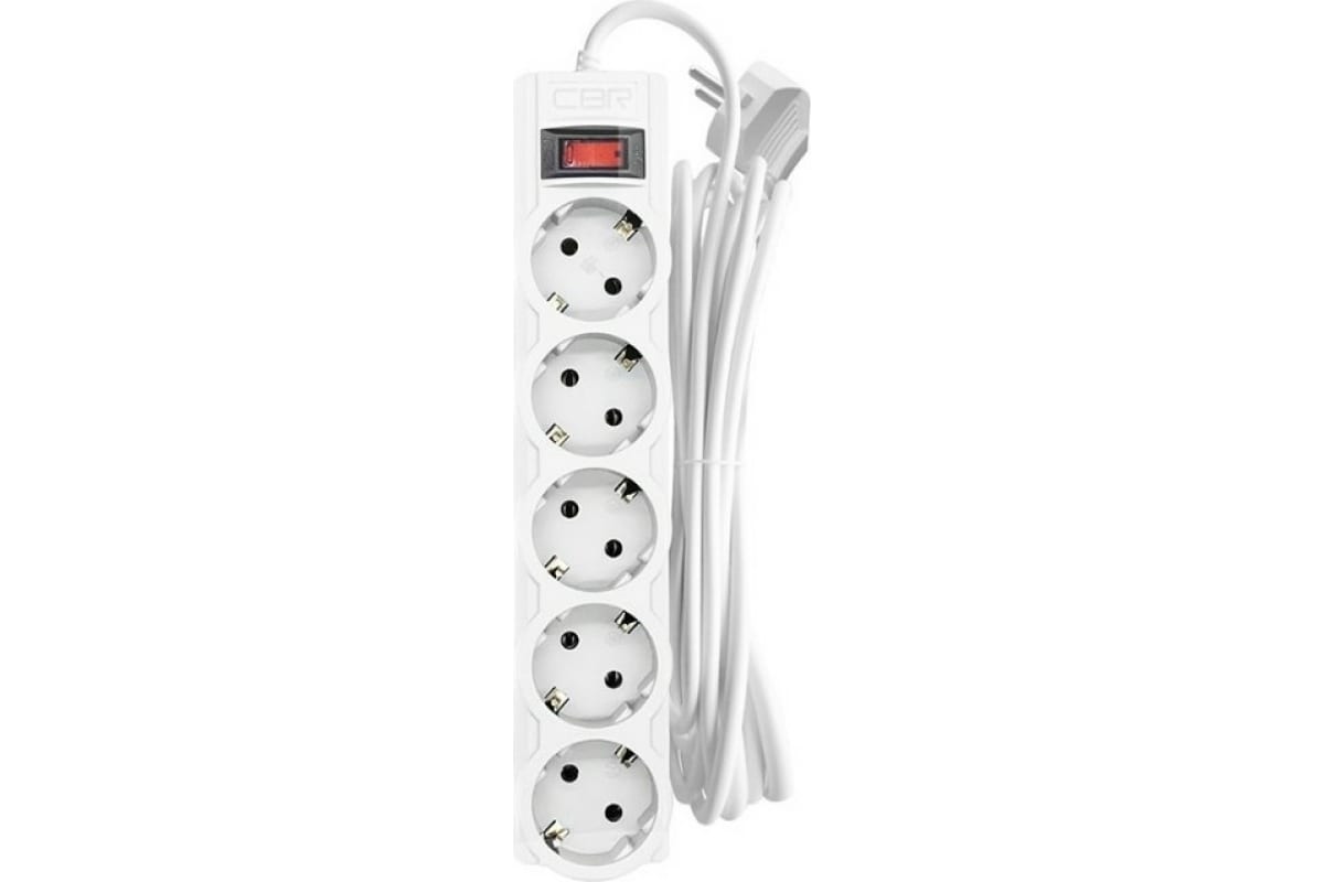 

Сетевой фильтр CBR CSF 2505-3.0 White PC 5 евророзеток, длина кабеля 3 метра, белый (пакет), CSF 2505-3.0 White PC