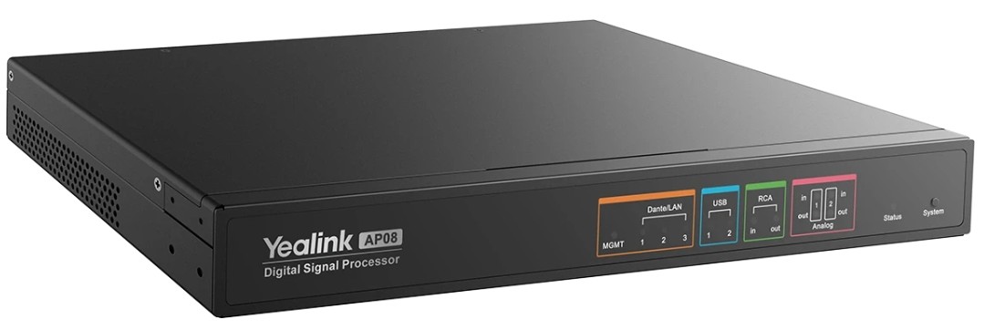 

Процессор Yealink AP08 цифровой матричный аудио (16 входов и 16 выходов, Dante, DSP, AMS - 2 года), AP08