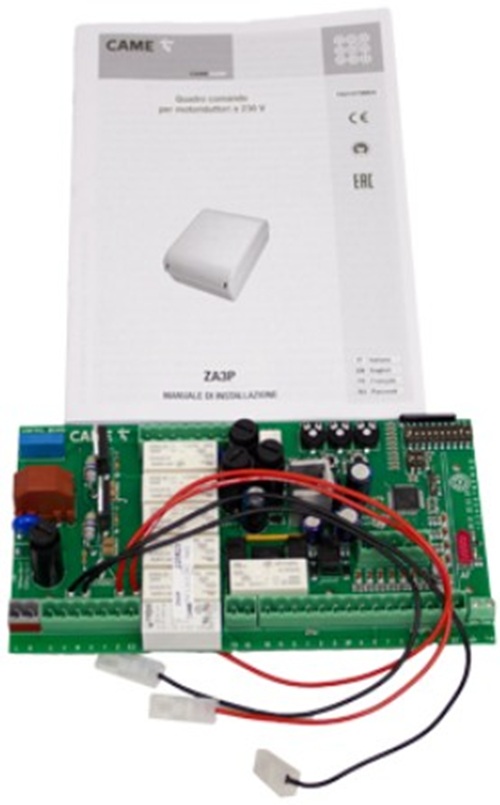 Плата CAME 3199ZA3P блока управления для приводов распашных ворот ATI, FERNI, KRONO, FAST и FROG с напряжением питания ~230 В, потребляемый ток 60 мА