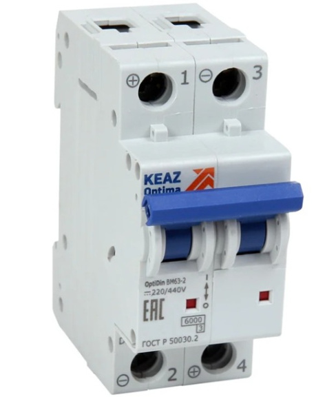 Изображение товара Автоматический выключатель КЭАЗ 235763 DC 3 А 2P