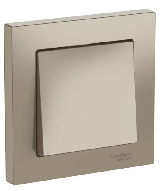 

Выключатель одноклавишный Systeme Electric ATN000512S ATLASDESIGN сх.1, 10АХ, в сборе, быстрозажим. клем., ШАМПАНЬ, ATN000512S