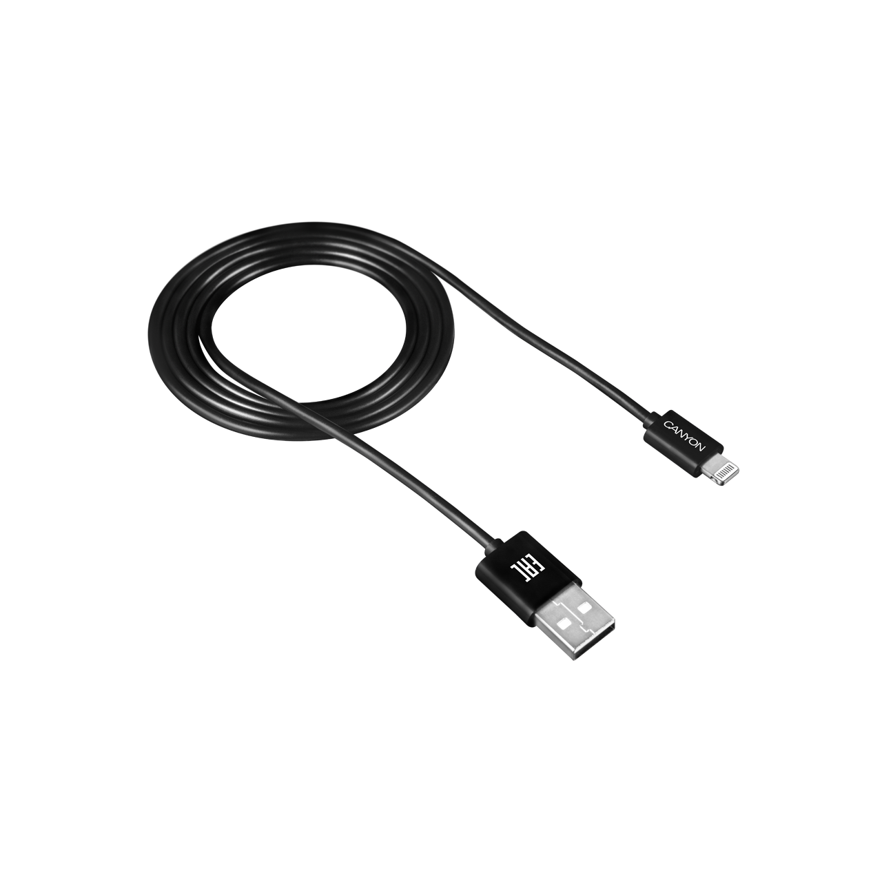 

Кабель интерфейсный Canyon CFI-1 Lightning/USB, 1m, black, CFI-1