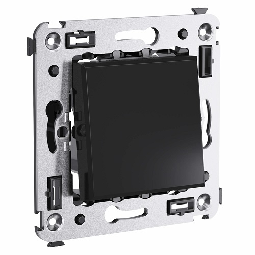 

Переключатель DKC 4402113 в стену, одноклавишный, "Чёрный квадрат", "Avanti", 4402113