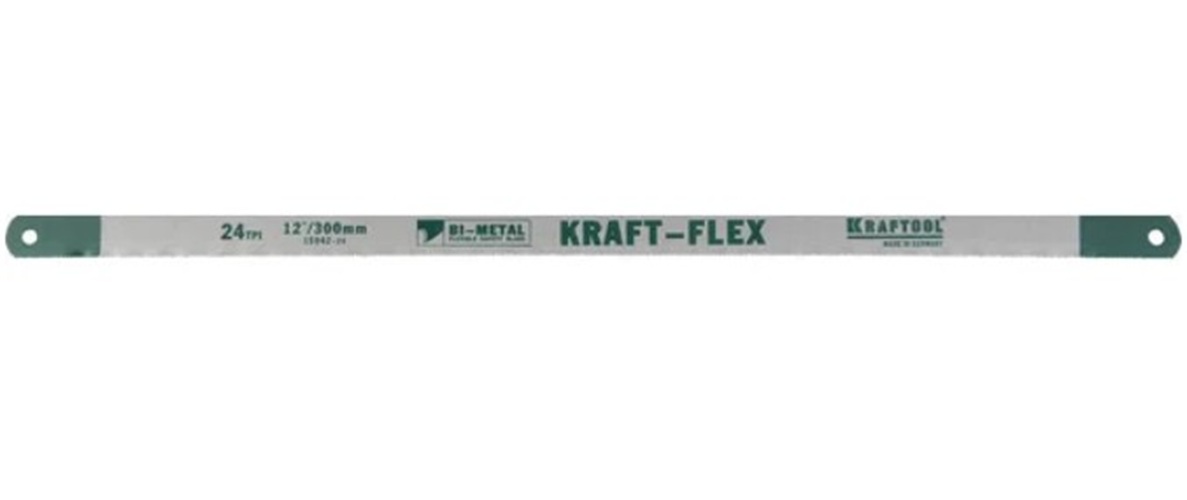 

Полотно Kraftool Alligator-24 15942-24-S10 Kraftool по металлу 24 TPI, Bi-Metal, быстрый рез, 300мм., 10шт., Alligator-24