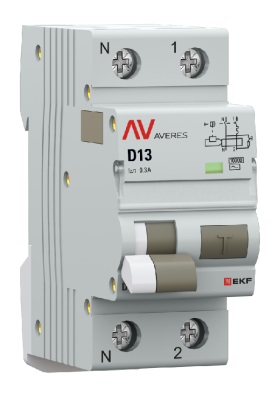 

Автомат дифференциальный EKF rcbo10-1pn-13D-300-ac-av DVA-10 1P+N 13А (D) 300мА (AC) 10кА AVERES, rcbo10-1pn-13D-300-ac-av