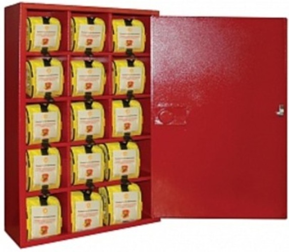 Шкаф Пожтехника СИЗОД ПРЕСТИЖ-07-НЗК-01-15 для хранения средств индивидуальной защиты органов дыхания при пожаре