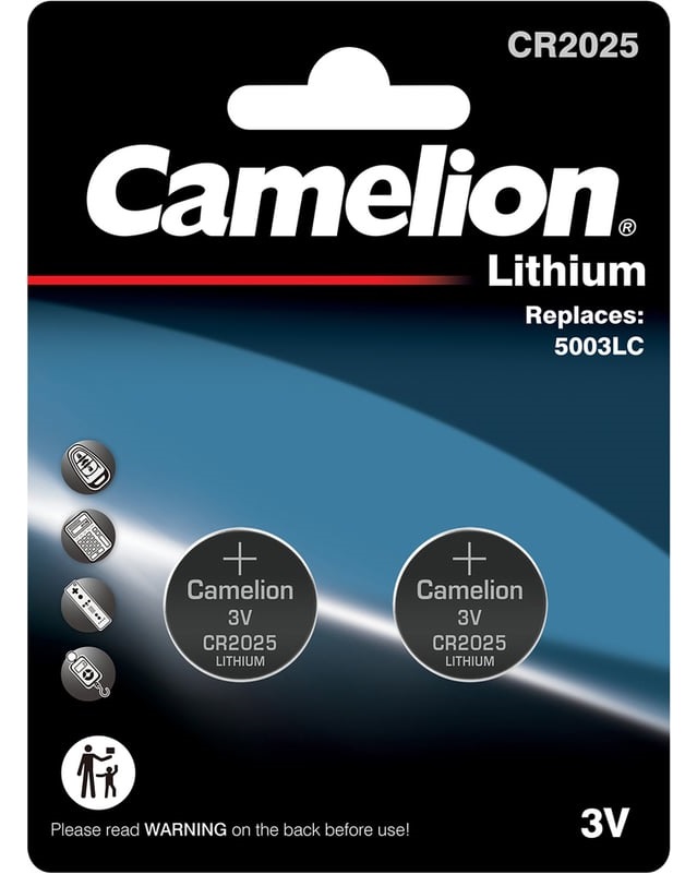 

Батарейка Camelion CR2025 BL-2 CAMELION 15245 (CR2025-BP2, батарейка литиевая,3V) (упак. 2 шт.), CR2025 BL-2