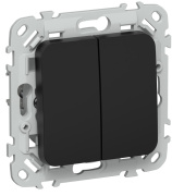 фото Выключатель двухклавишный  IEK FI-V15-0-10-1-K02
