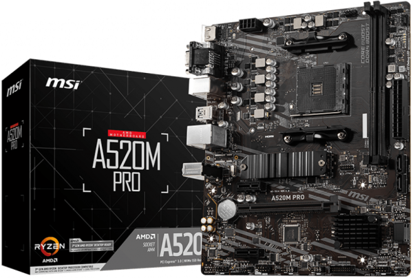 Изображение товара Материнская плата MSI A520M PRO
